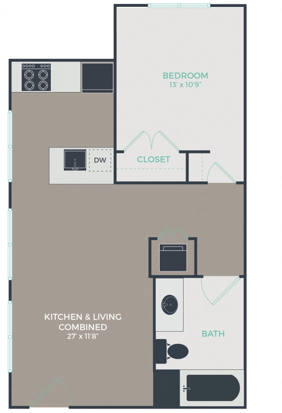 Floor Plan  A2-A_1B1B_637 Floor Plan at Link Apartments&#xAE; Mixson, South Carolina
