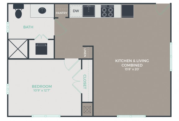 A3-A_1B1B_630 Floor Plan at Link Apartments&#xAE; Mixson, North Charleston, 29405