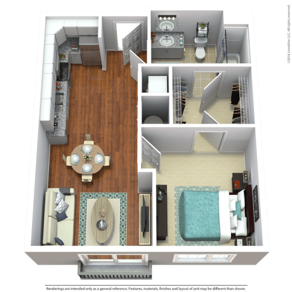 3 bedroom 2 bathroom Floorplan C at South 16 At The Bridges, Roanoke, VA