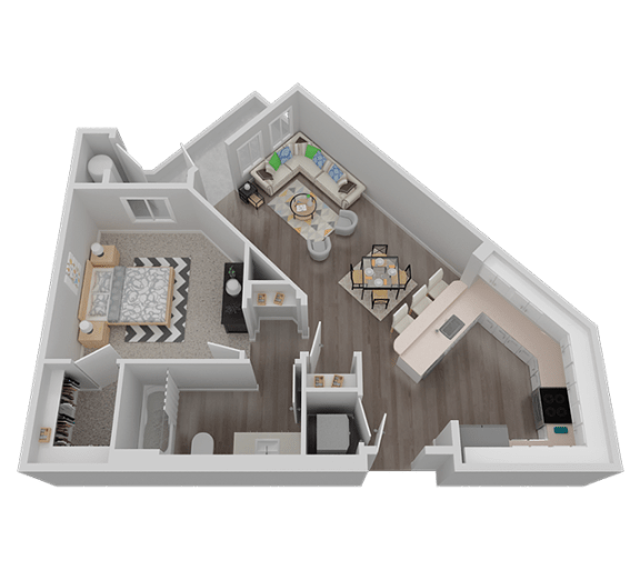 One Bedroom Floor Plan l Waterfront at the Marina in Sparks NV