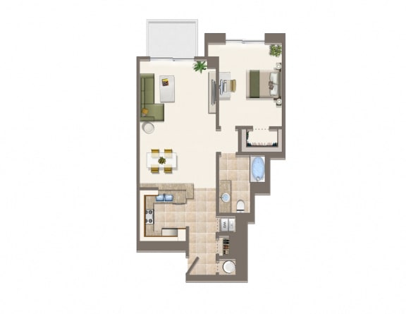 N Floor Plan N Floor Plan at Wilshire Margot, Los Angeles, 90024