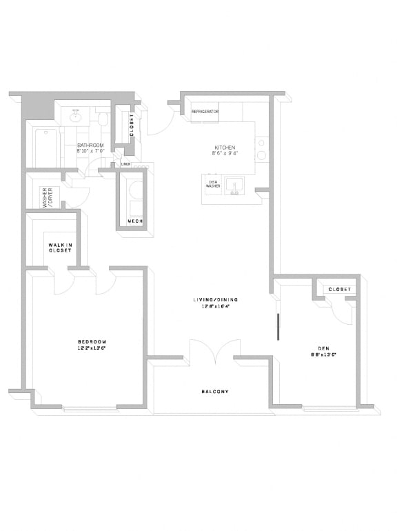 Floor Plan A4 at AVE Florham Park, New Jersey
