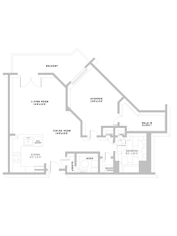 Floor Plan A8 at AVE Florham Park, Florham Park, 07932