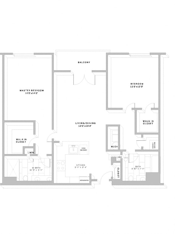 Floor Plan B1 Floor Plan B1 at AVE Florham Park, Florham Park
