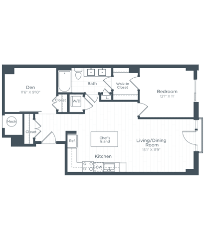AD3 Floor Plan at Highgate at the Mile, Virginia