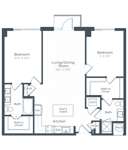 B4 Floor Plan at Highgate at the Mile, McLean, 22102