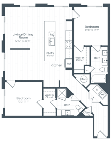 B7 Floor Plan B7 Floor Plan at Highgate at the Mile, McLean