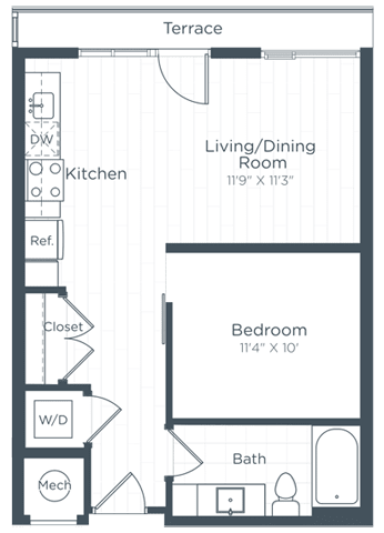 S4 Floor Plan at Highgate at the Mile, McLean