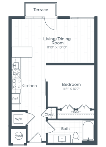 S7 Floor Plan S7 Floor Plan at Highgate at the Mile, McLean, VA, 22102