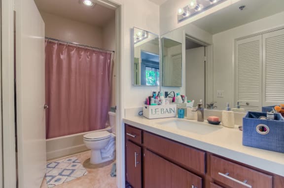 Updated Bathrooms With New Vanities And Tile at Hollywood Vista, Hollywood, 90046