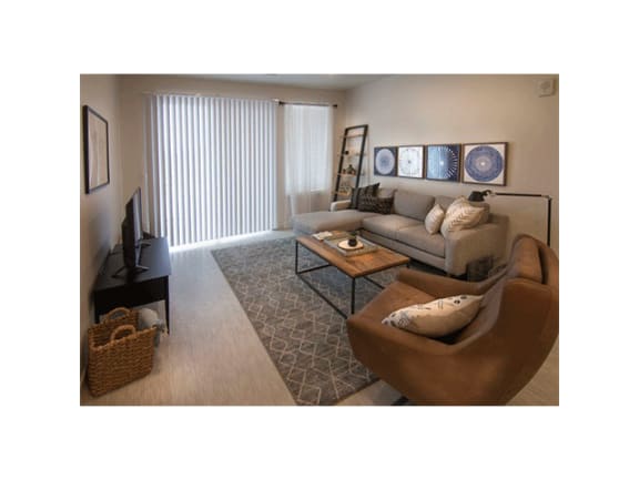 Remodeled Living Room at Cycle Apartments, Ft. Collins, Colorado