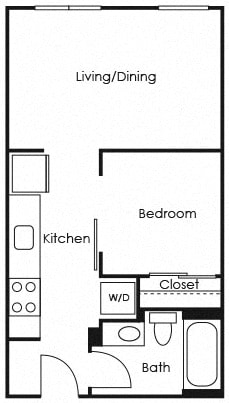 A4 Floor Plan at Lower Burnside Lofts, Portland, OR, 97214