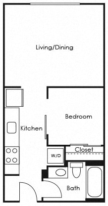 A6 Floor Plan at Lower Burnside Lofts, Portland, OR, 97214