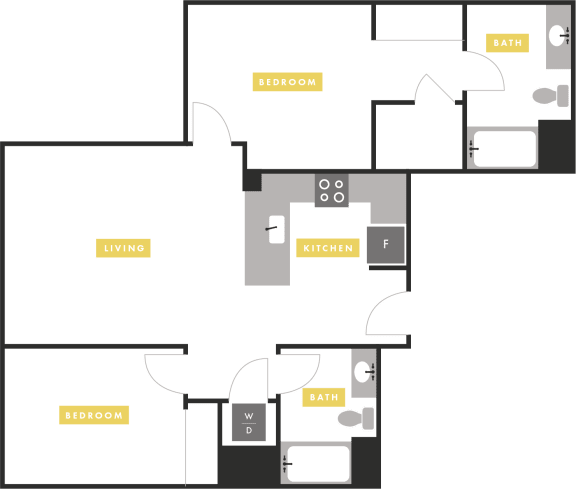 Apartment Layout Apartment Layout at The Martin Apartments, San Francisco, California