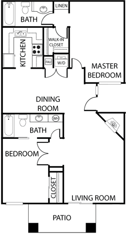El Dorado Place two bedroom floor plan