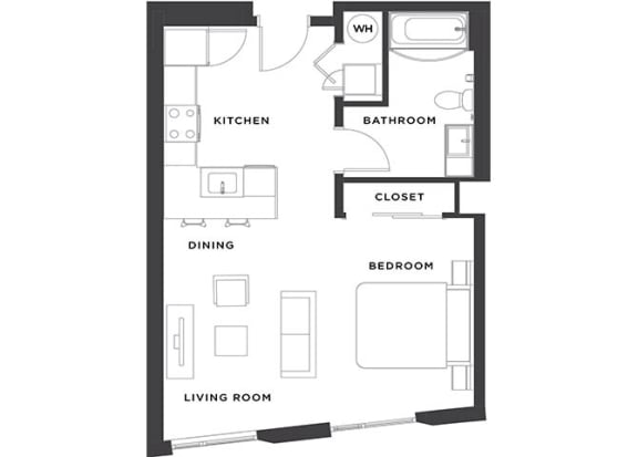 Studio Unit at The Fowler, Boise, ID