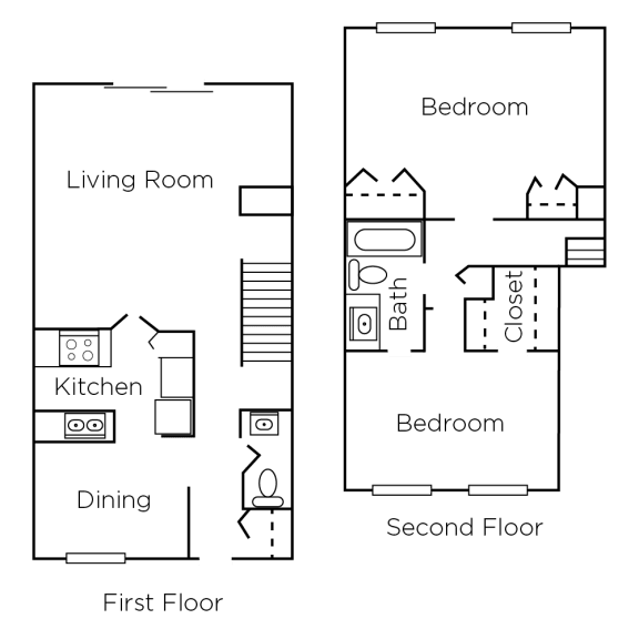  Floor Plan 2 Bedroom Large