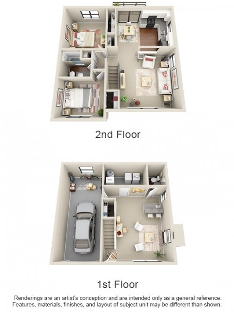 Floor Plan  3 Bed 1.5 Bath Townhome