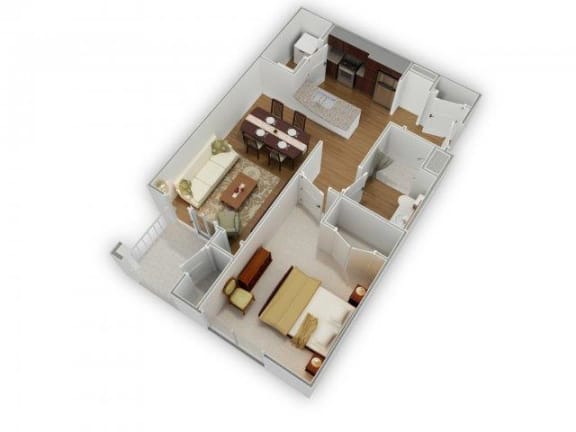 Floor Plan  The Trent A-2 Floorplan at Phillips Mallard Creek Apartments, 28262