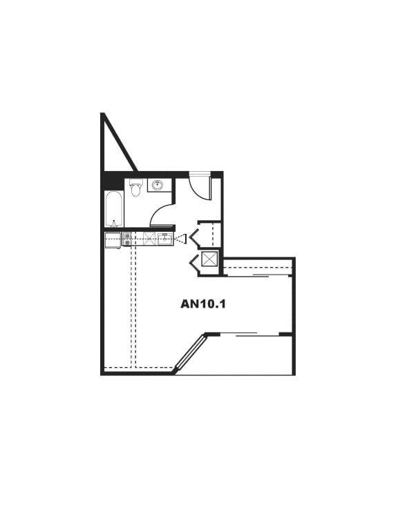 AN10.1 Floor Plan at One Santa Fe Residential, Los Angeles, CA