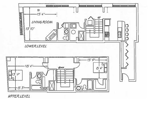 Floor Plan  2 Bedroom -  B16 Layout