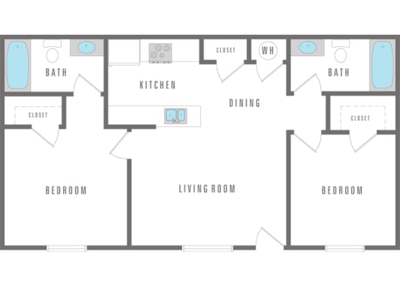 Floor Plan 2 bed and 2 bath
