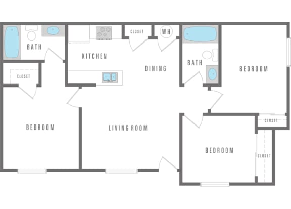 Floor Plan 3 bed and 2 bath