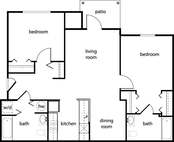 Floor Plan  Two-Bedroom