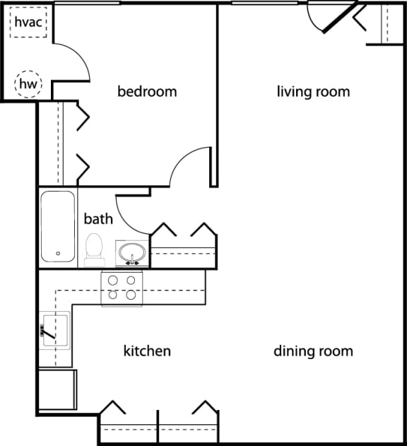 Floor Plan  One-Bedroom