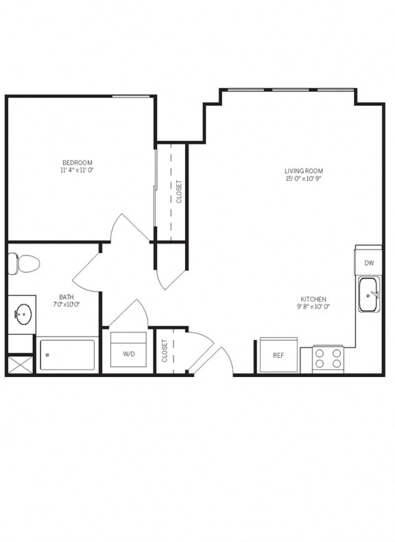 Floor Plans A2 at AVE Walnut Creek, Walnut Creek, 94596