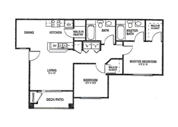 2x2 Floor plans available at Agave Apartments in Elk Grove, CA 95757