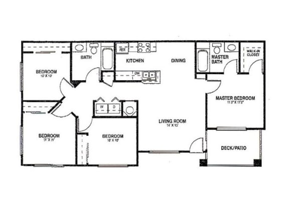 4x2 Floor plans available at Agave Apartments in Elk Grove, CA 95757