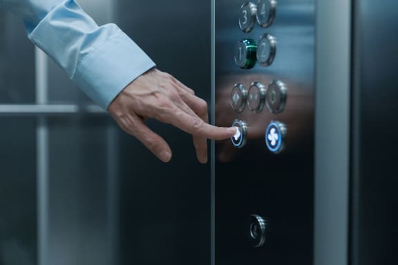Elevator at Rose Heights Apartments, Raleigh, North Carolina