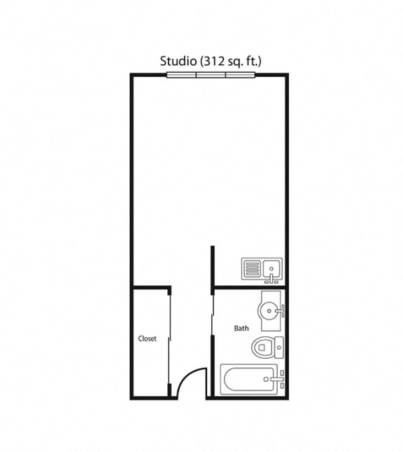 Floor Plan  Studio Floor Plan Units | Villa Tramonti Apartment Homes | San Gabriel CA 91775