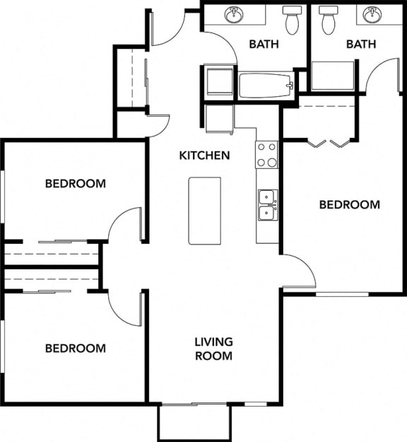 Floor Plan  3x2 units available at Southside by Vintage | Seattle apts for rent