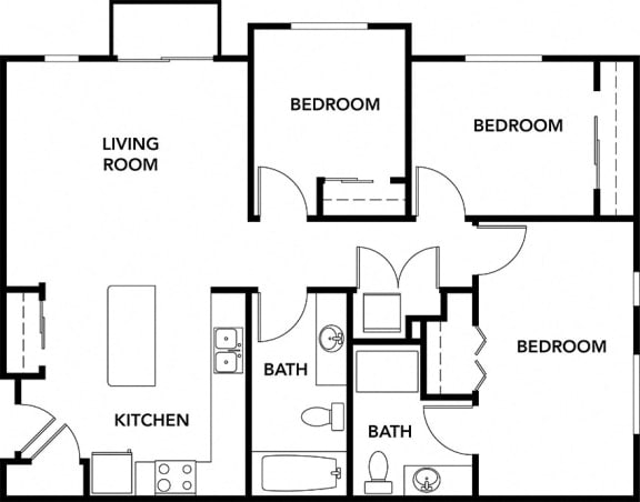 Floor Plan  3x2 units available at Southside by Vintage | Seattle apts for rent