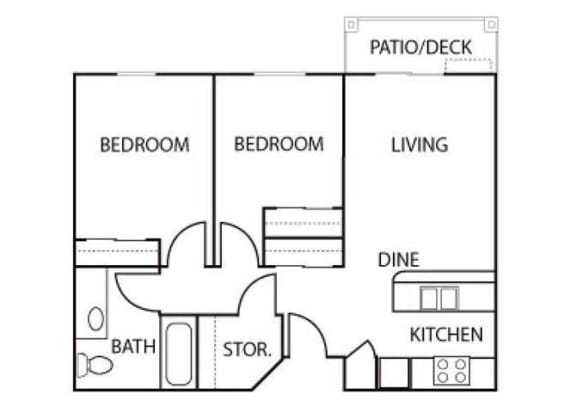 2x1 floor plan Vintage At Bend 611 NE Bellevue Drive  Bend, OR 97701