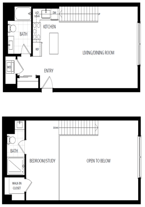unit 225_1 bedroom loft at The Mansfield at Miracle Mile, Los Angeles, CA, 90036