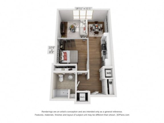 Floor Plan  High Rise Studio