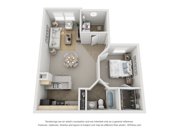 One Bedroom Floor Plan