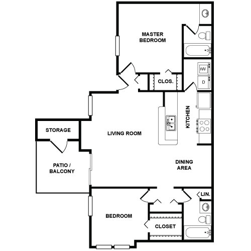 Floor Plan  B2 Floor Plan at Palmetto Grove, Charleston, 29406