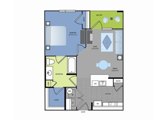 Floor plan Floor plan at The Encore Apartments, Plano, TX 75024