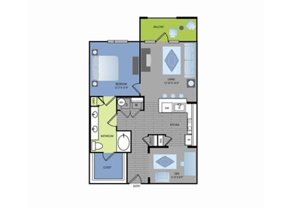 Floor plan Floor plan at The Encore Apartments, Plano,Texas