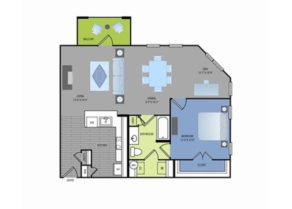 Floor plan Floor plan at The Encore Apartments, Plano