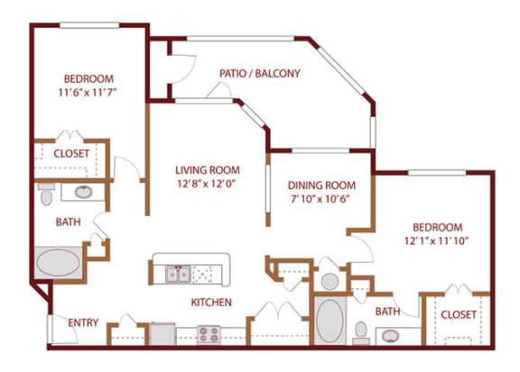Floor plan Floor plan at The Greens of Fossil Lake, Fort Worth