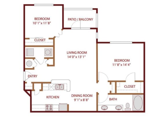 Floor plan Floor plan at The Greens of Fossil Lake, Fort Worth, Texas