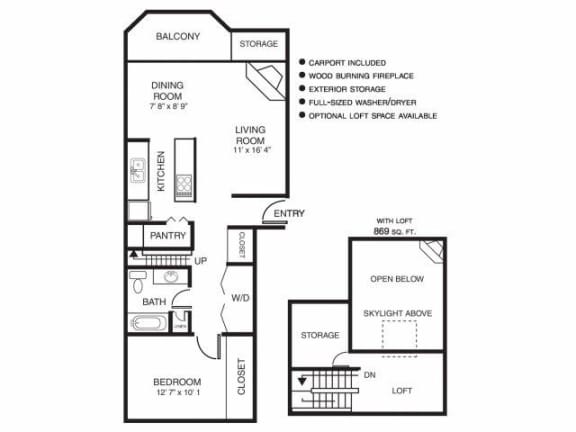 Floor plan at Canyon Park, Beaverton, OR 97005