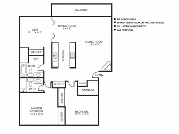 Floor plan at Canyon Park, Beaverton, OR 97005