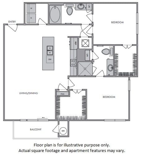 F Floor Plan F Floor Plan at Windsor Lantana Hills, Austin, 78735
