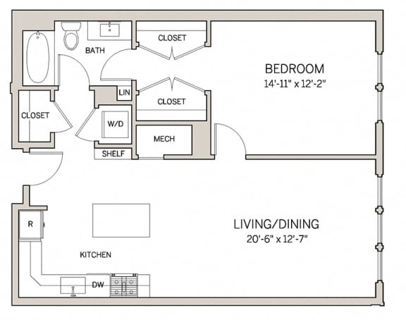 1 Bed 1 Bath A13 1 Bed 1 Bath A13 at AVE King of Prussia, King of Prussia, PA